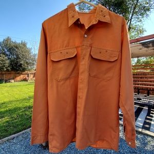 Vintage Big Boy Men's Long Sleeve Button Up Shirt. Clay color. Size Large.